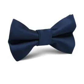 Admiral Navy Blue Satin Kids Bow Tie