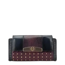 BD154PI - Cuadra wine fashion python leather wallet for women