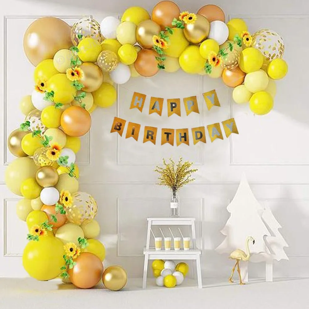 Bee Birthday Decoration Kit - 92 Pcs - Bday Decoration