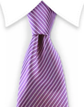 Boy's Purple and Lilac Striped Tie