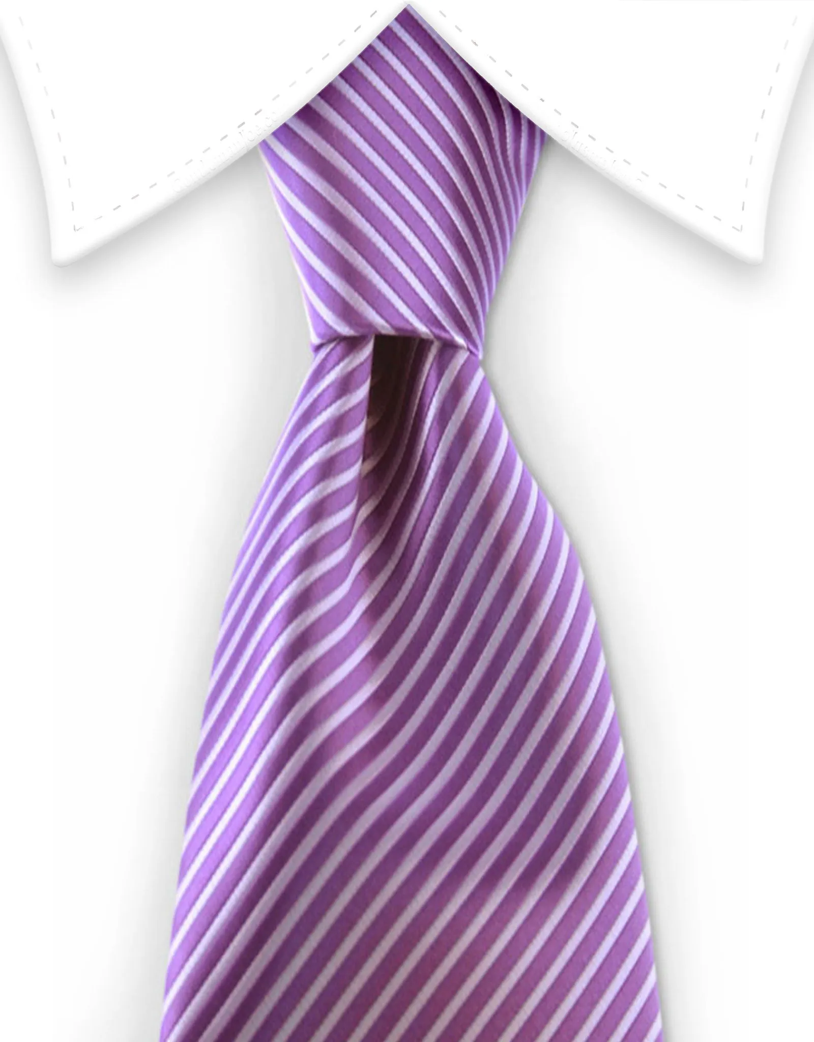 Boy's Purple and Lilac Striped Tie