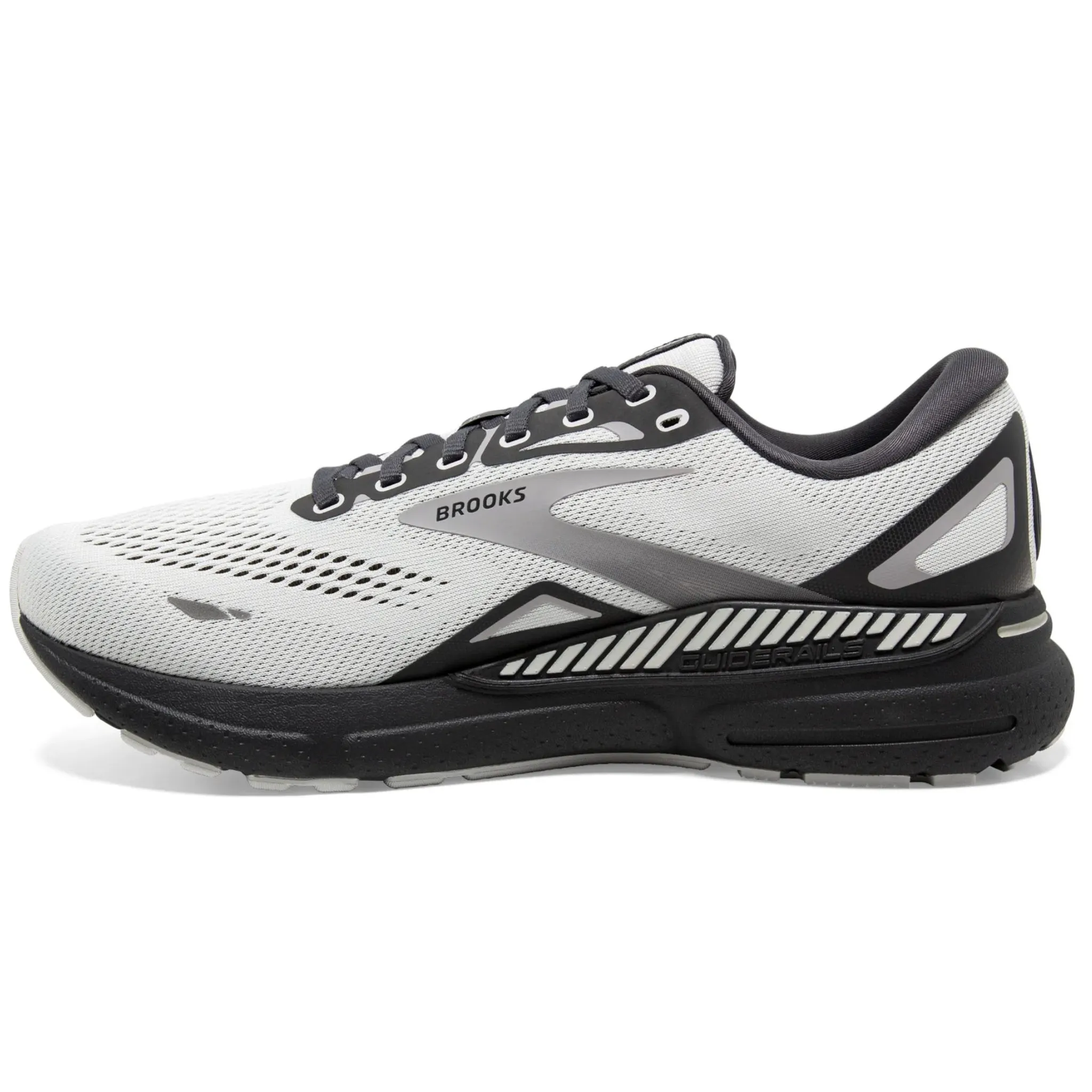 Brooks Men's 110391 065 Adrenaline GTS 23  Oyster Ebony Alloy Cushion Support Running Shoes