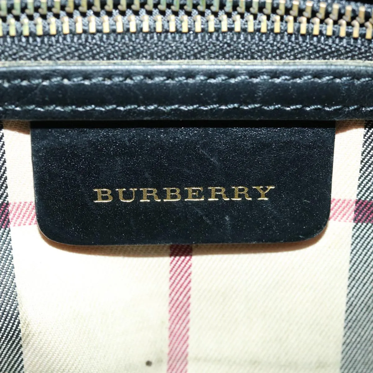 BURBERRY Hand Bag Leather Black  bs13097