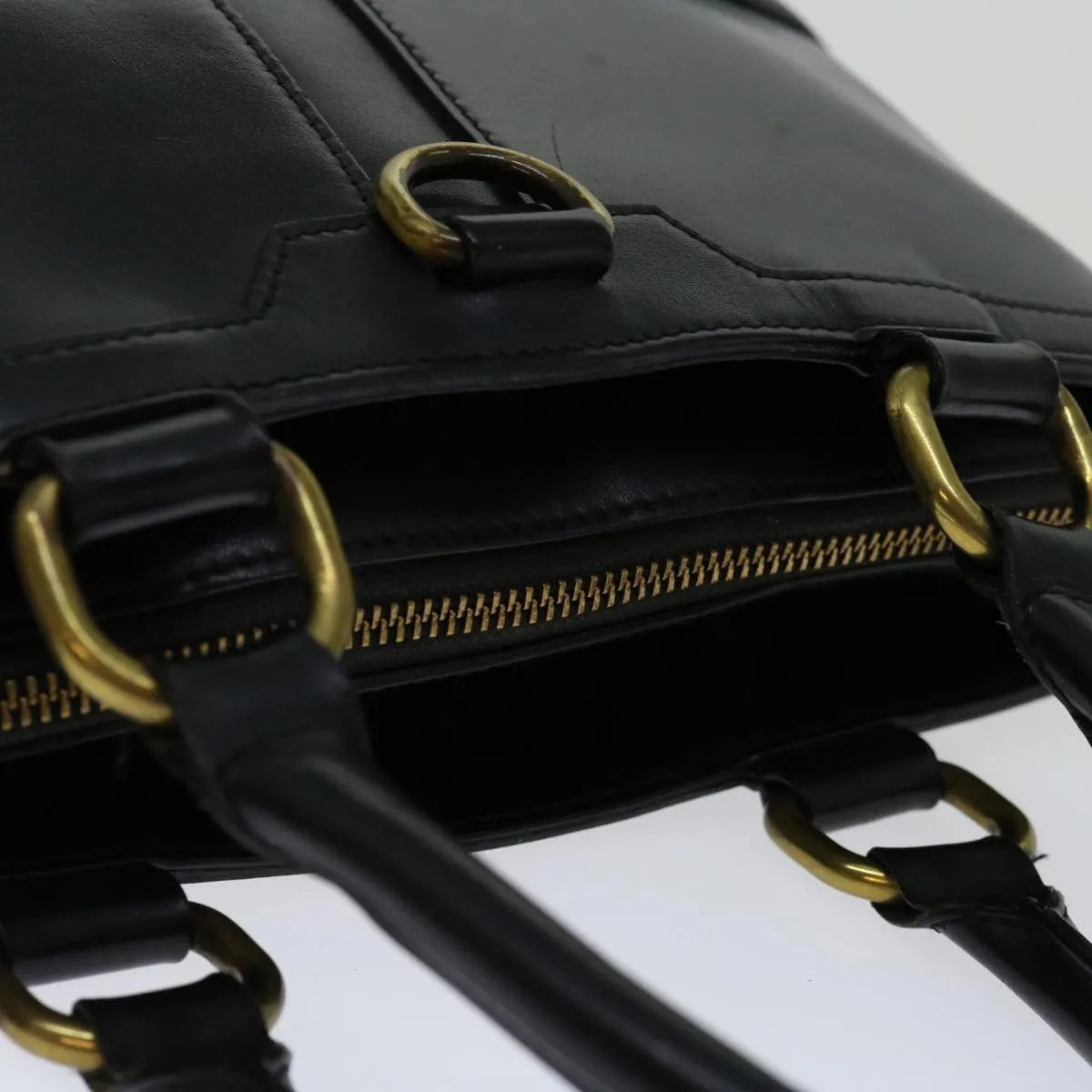 BURBERRY Hand Bag Leather Black  bs13097