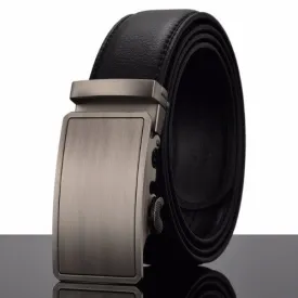 Classy Men Belt Metal On Black