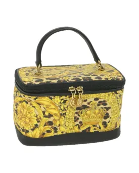 Coated Canvas Vanity Pouch in Vibrant Yellow