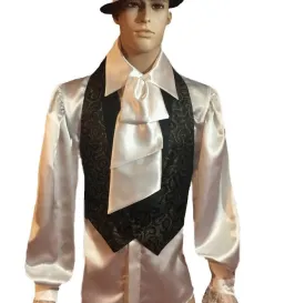 English Regency Mens Satin Shirt in Sizes S M L XL 2XL 3XL