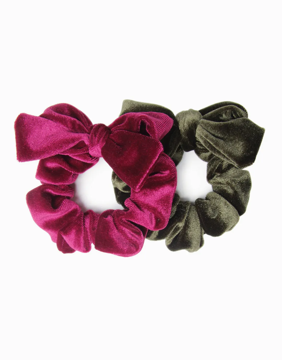 Girl 2 Pack Velvet Scrunchies