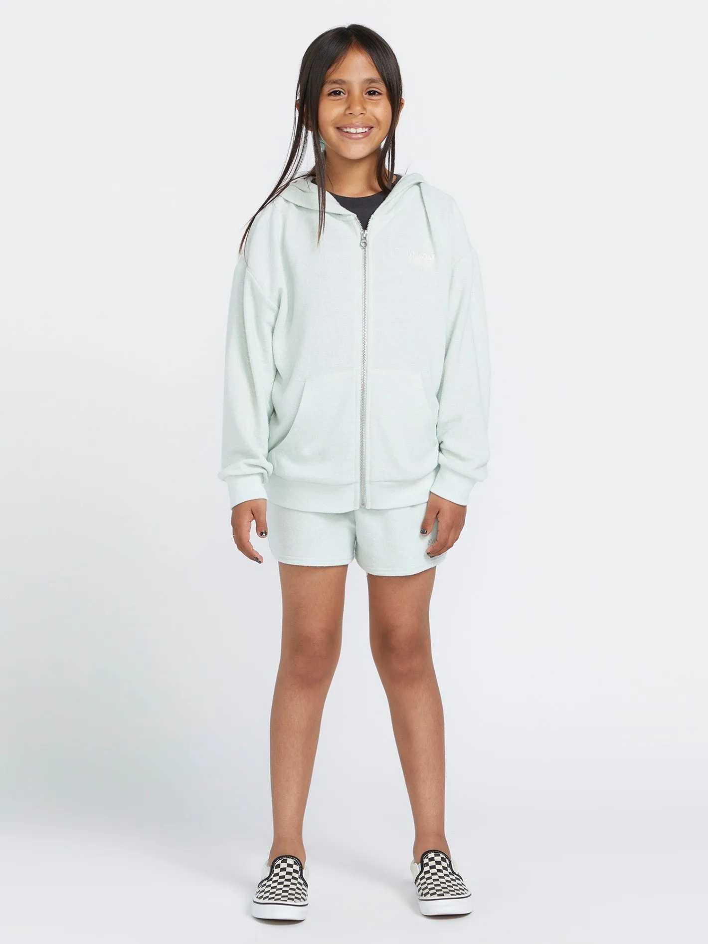 Girls Lived in Lounge Frenchie Zip Jacket - Chlorine