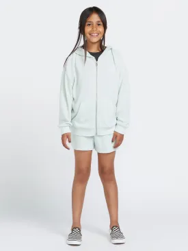 Girls Lived in Lounge Frenchie Zip Jacket - Chlorine