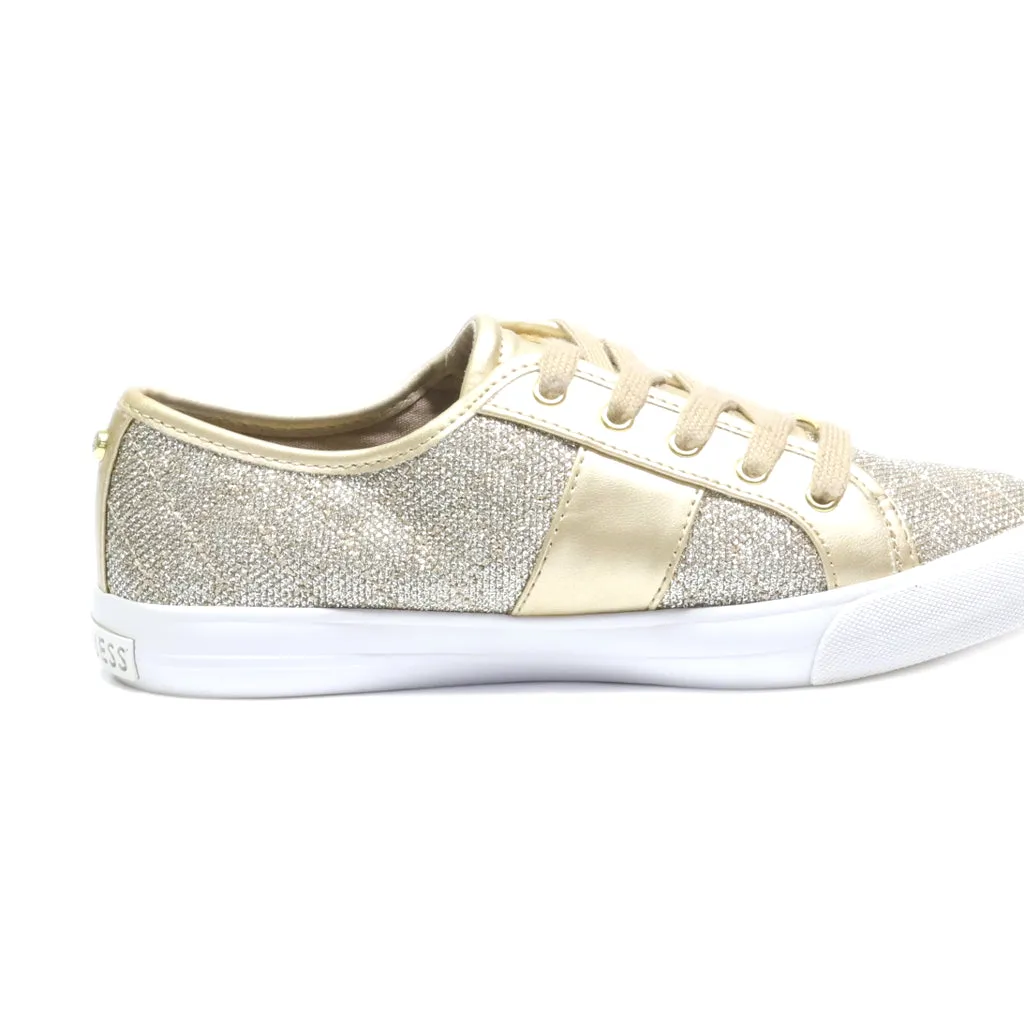 Guess Low-Top Sneakers Fabric Gold Colour For Women