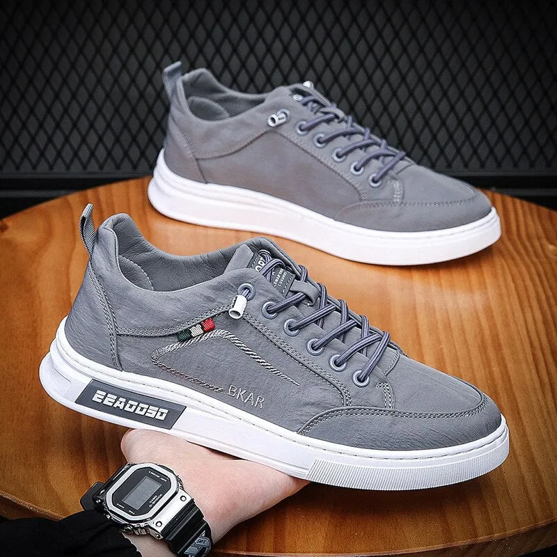 Hnzxzm New Fashion Footwear Mens Canvas Shoes Soft Cloth Mens Casual Shoes Brand Young Men Cool Street Shoes Black Grey