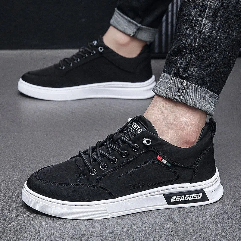 Hnzxzm New Fashion Footwear Mens Canvas Shoes Soft Cloth Mens Casual Shoes Brand Young Men Cool Street Shoes Black Grey