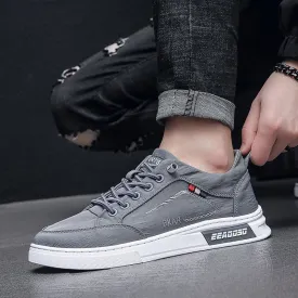 Hnzxzm New Fashion Footwear Mens Canvas Shoes Soft Cloth Mens Casual Shoes Brand Young Men Cool Street Shoes Black Grey