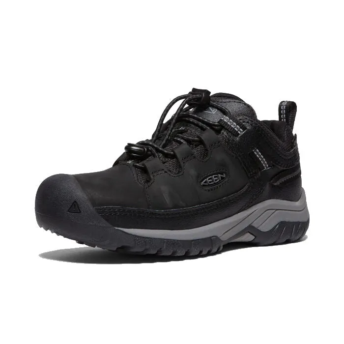 Keen Youths Targhee Low Waterproof Hiker Black/Steel Grey