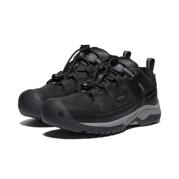 Keen Youths Targhee Low Waterproof Hiker Black/Steel Grey