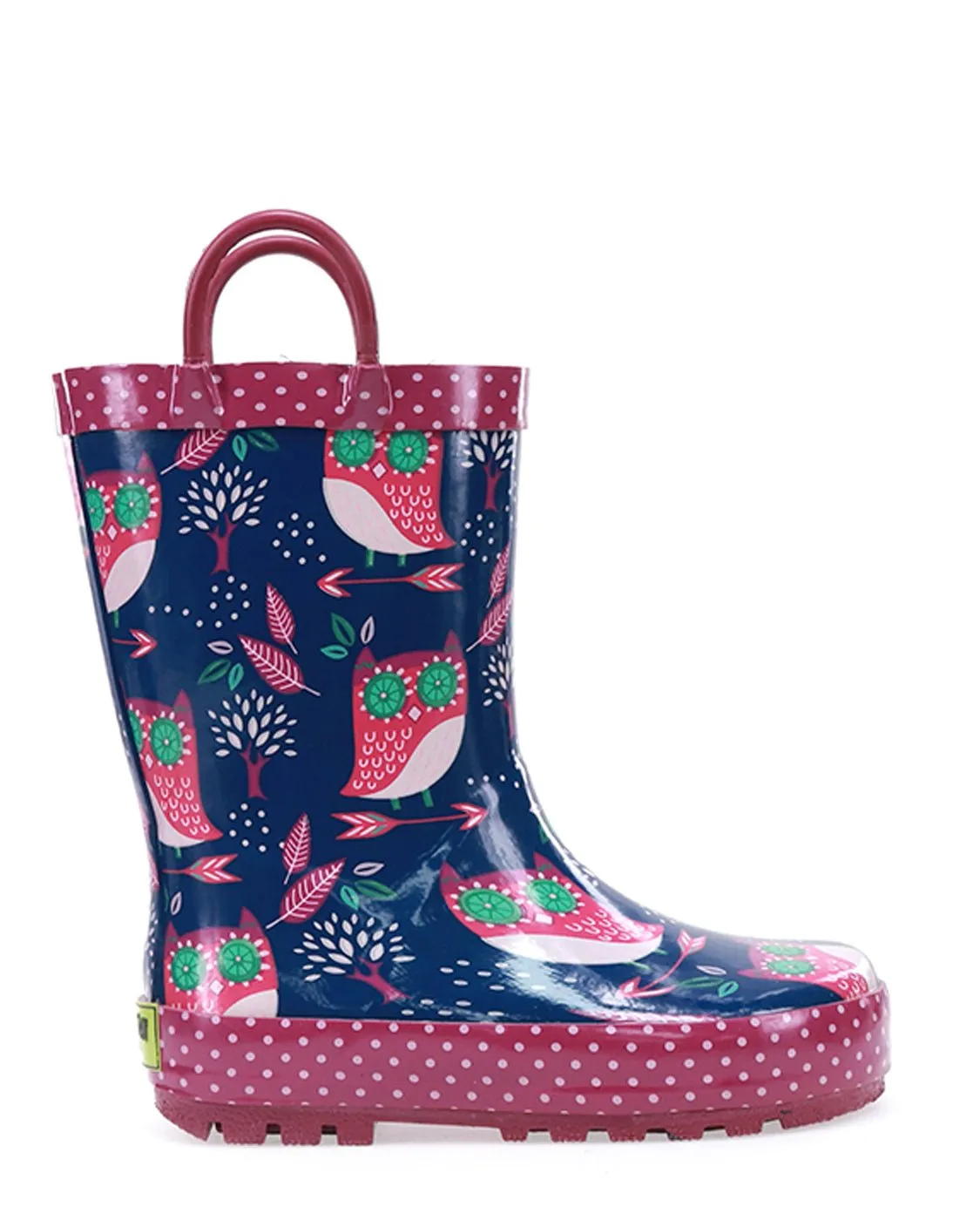 Kids Owl Dream Rain Boot - Navy