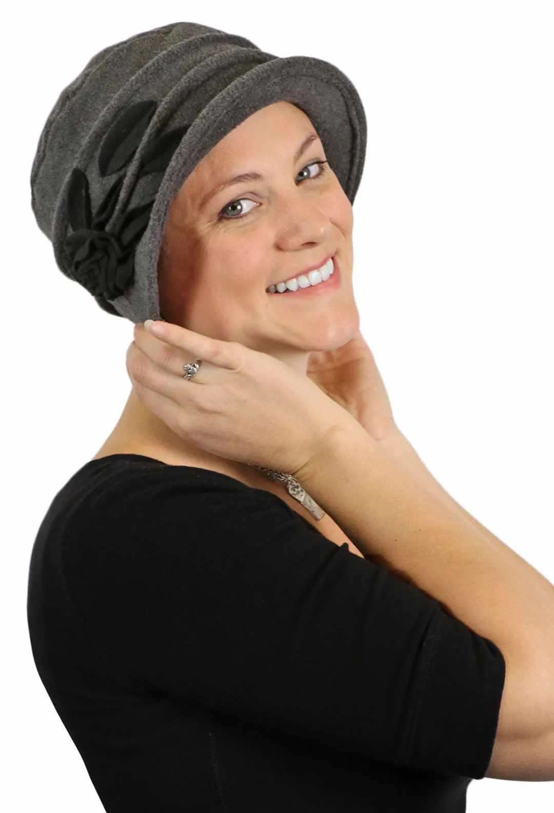 Lady Rose Fleece Cloche Hat For Women