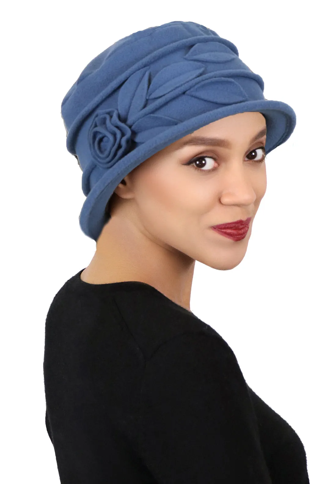 Lady Rose Fleece Cloche Hat For Women