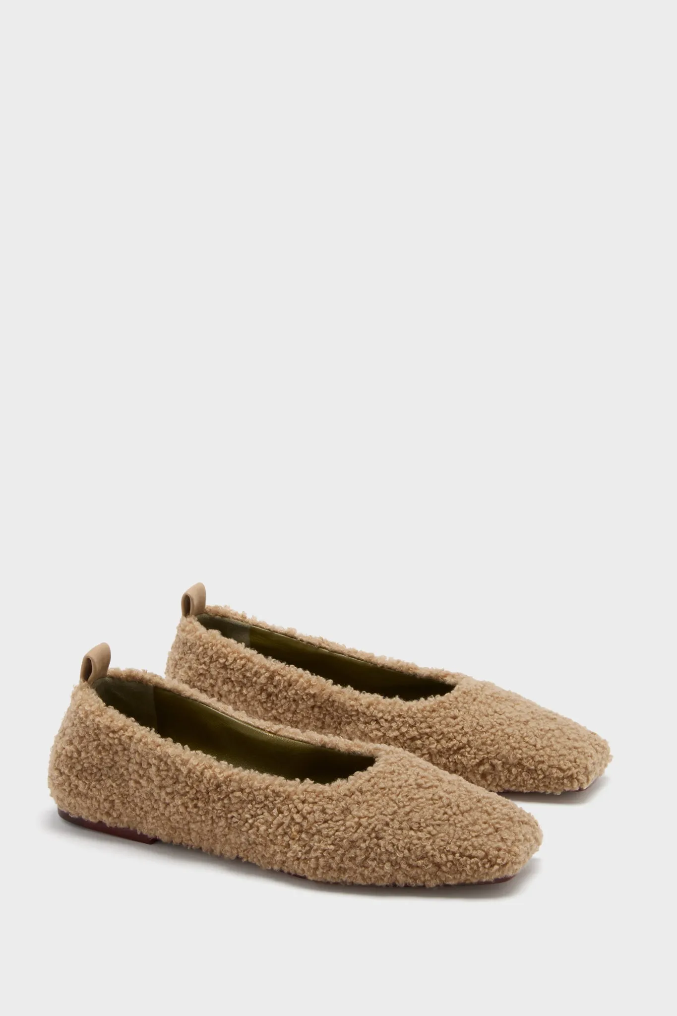 Light Beige Teddy Augusta Ballet Flats