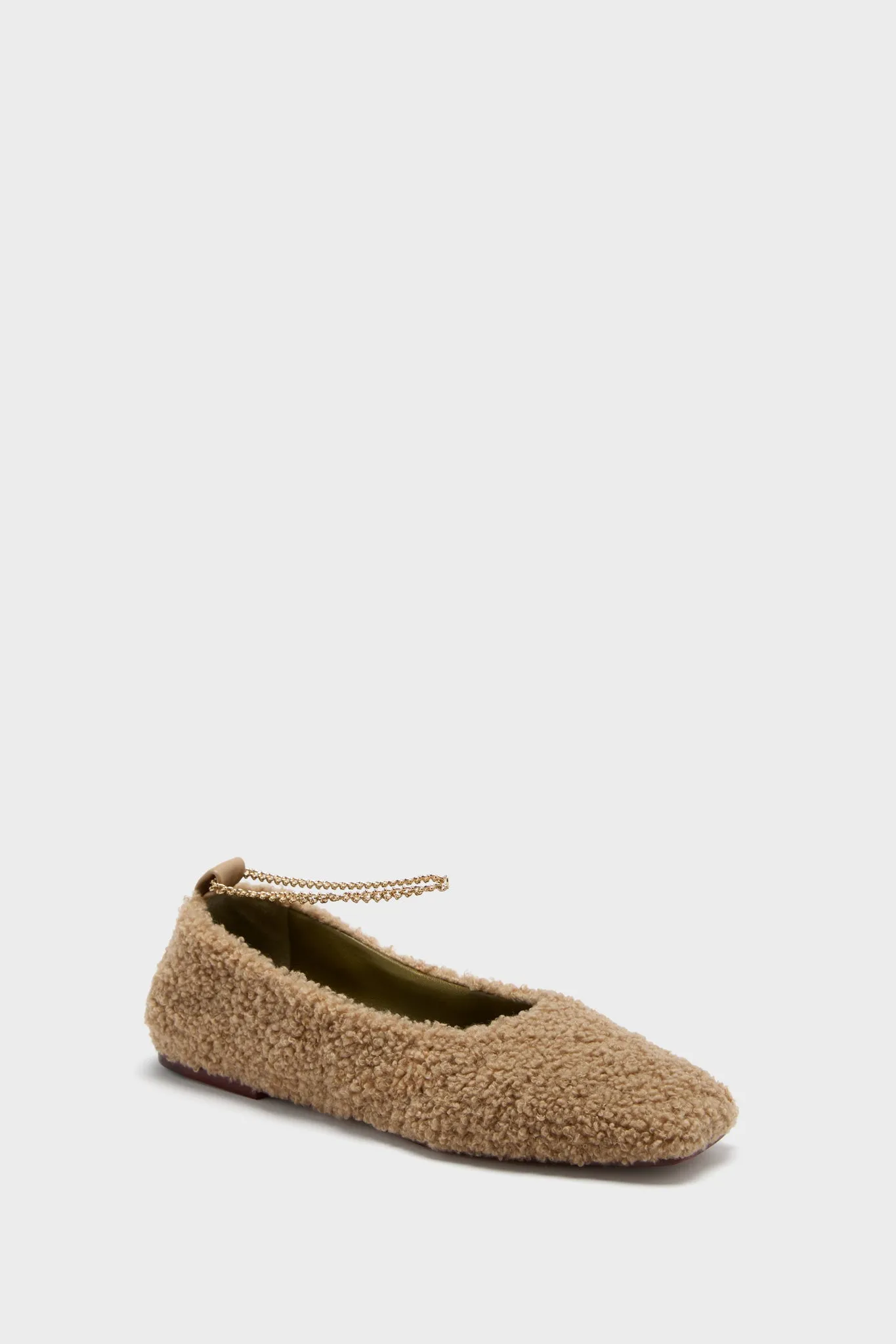 Light Beige Teddy Augusta Ballet Flats