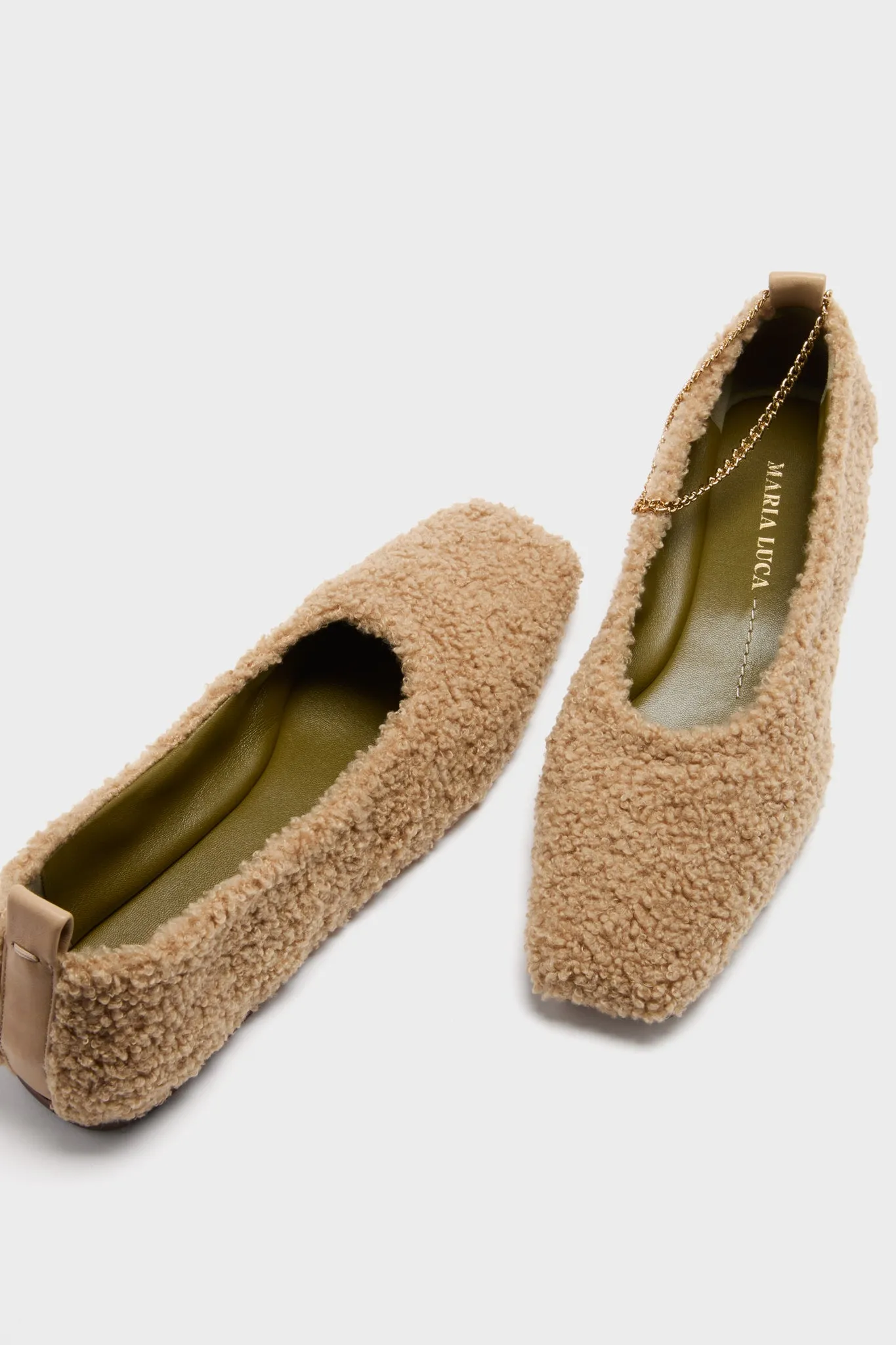 Light Beige Teddy Augusta Ballet Flats