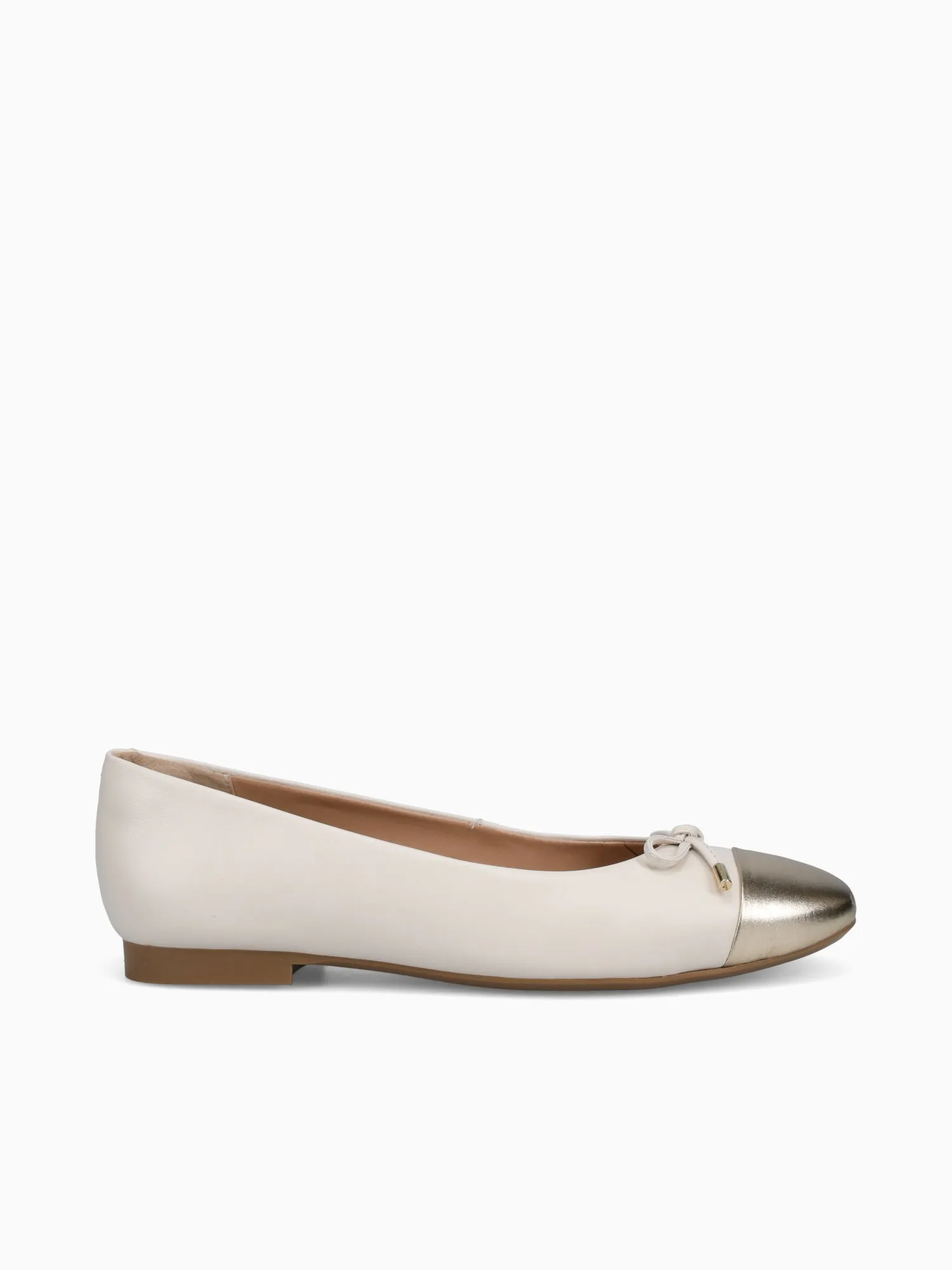 Livia Ouro Light Off white leather Metal