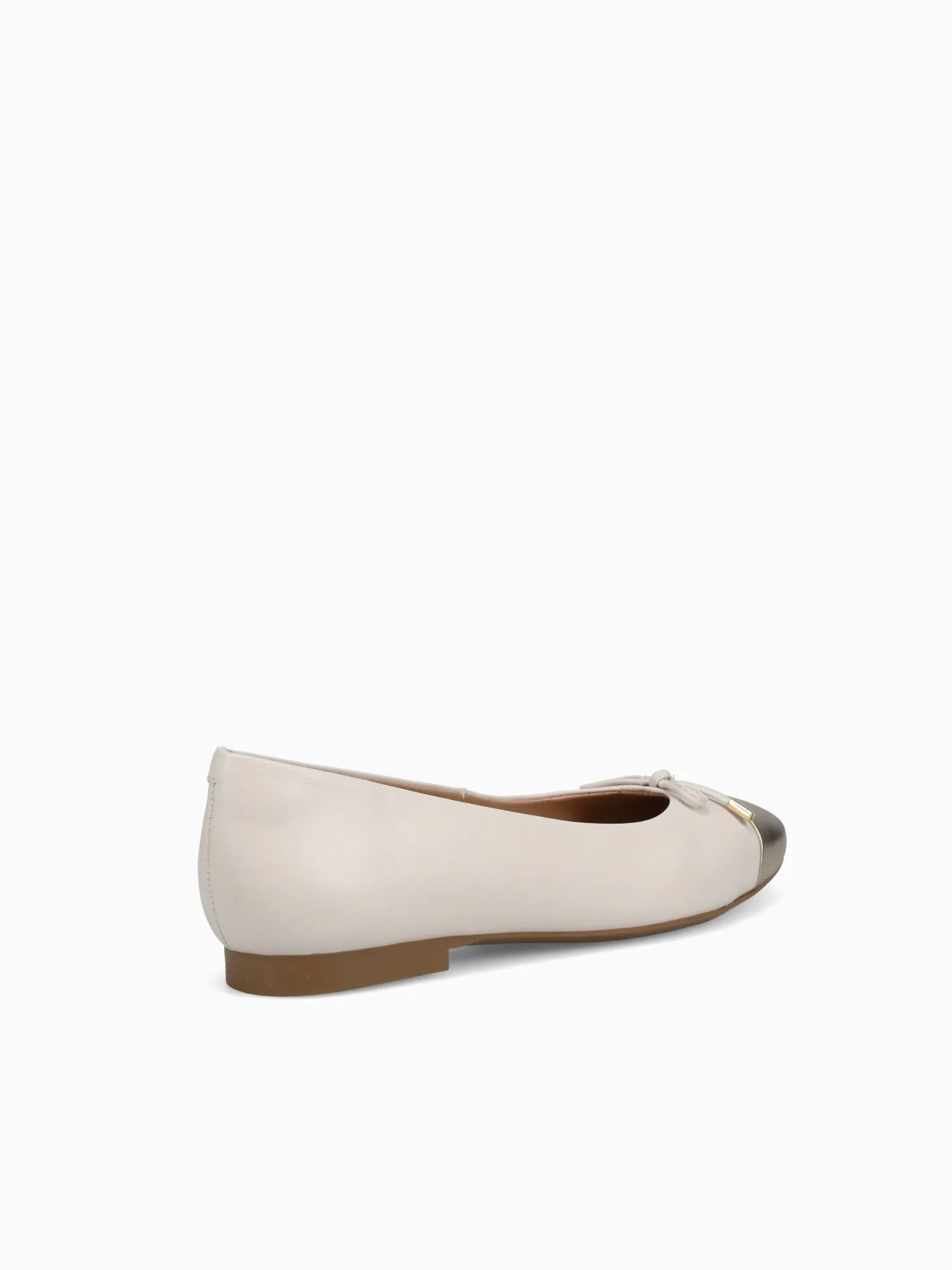 Livia Ouro Light Off white leather Metal