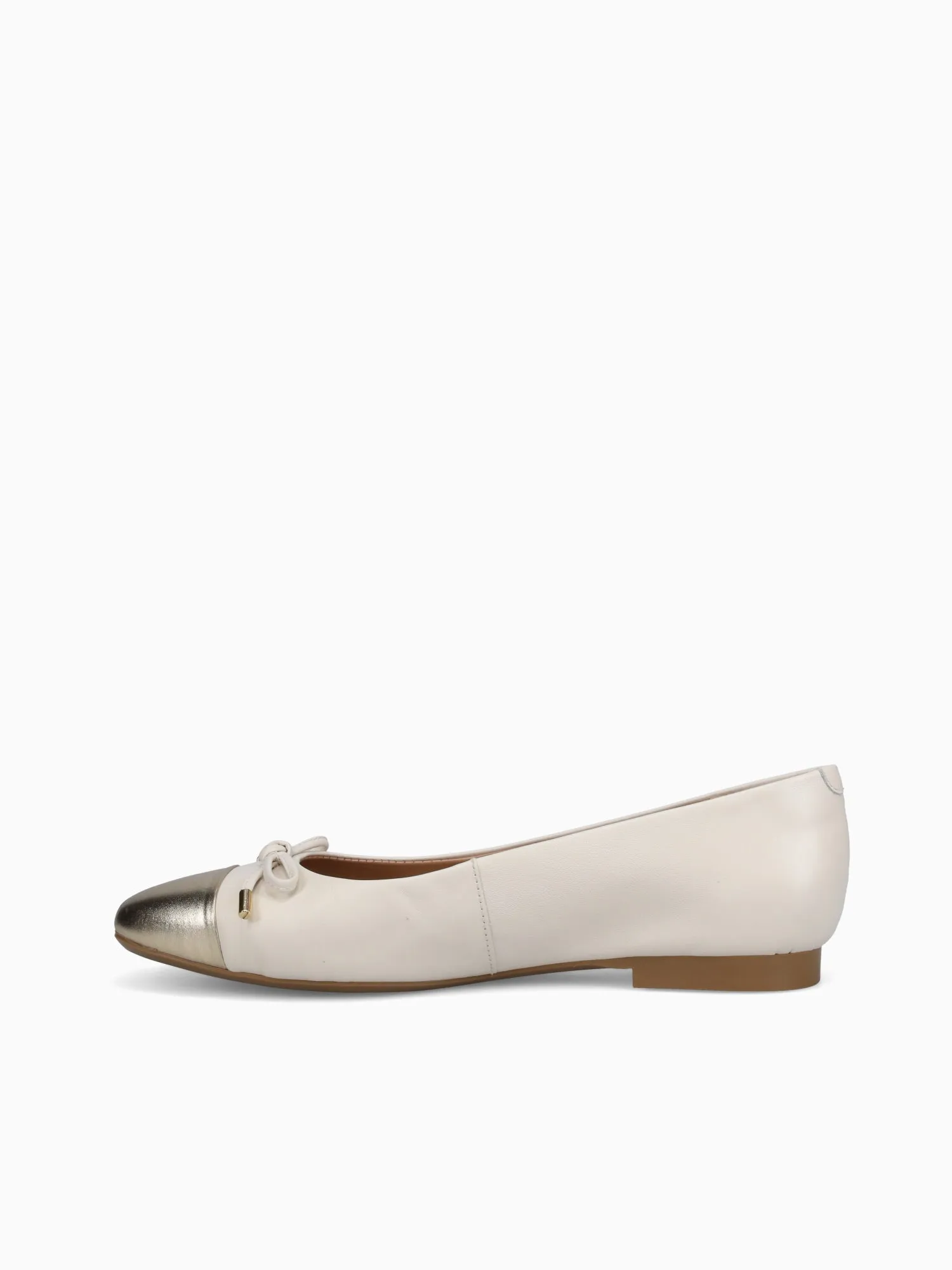 Livia Ouro Light Off white leather Metal