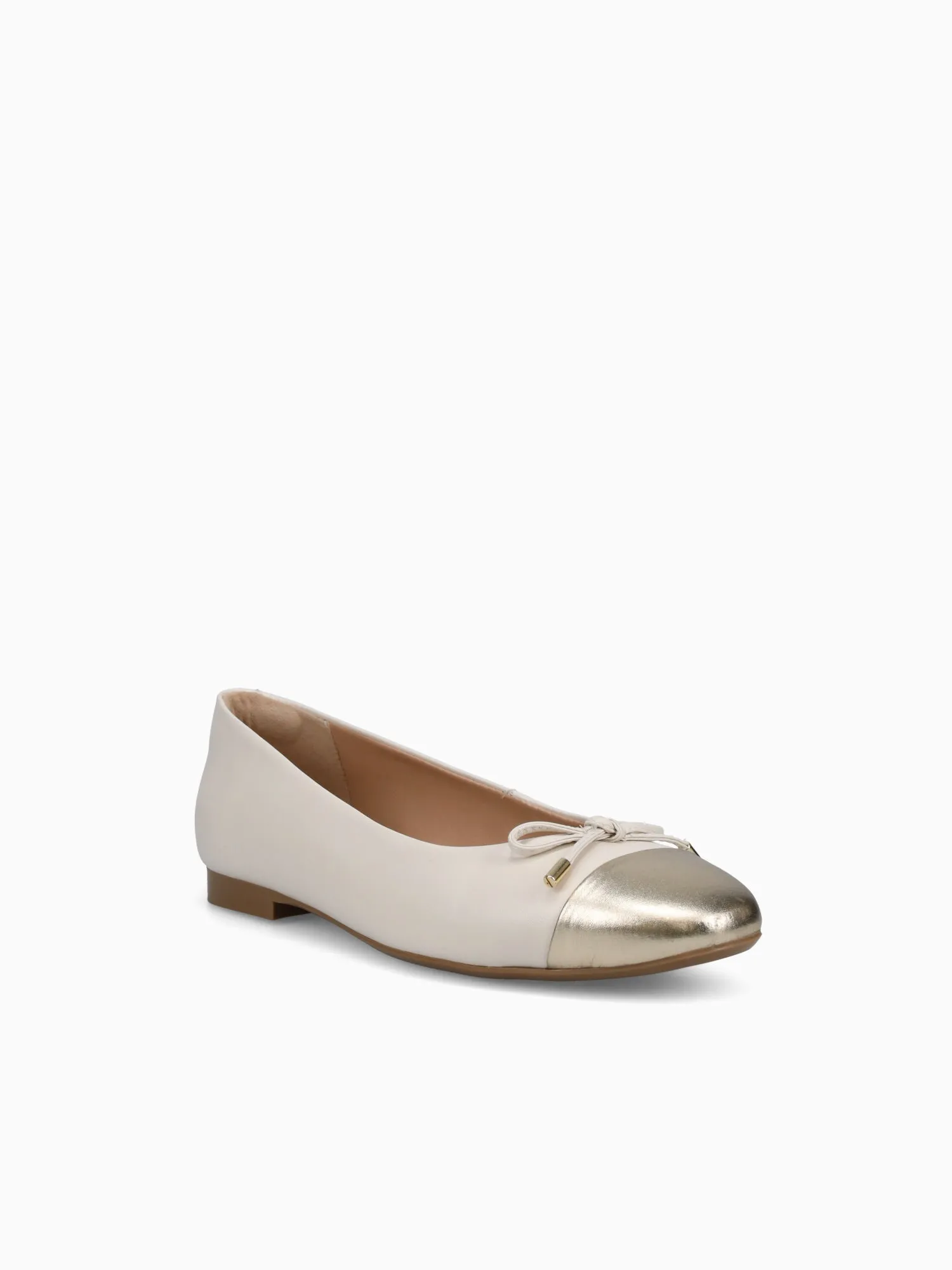 Livia Ouro Light Off white leather Metal