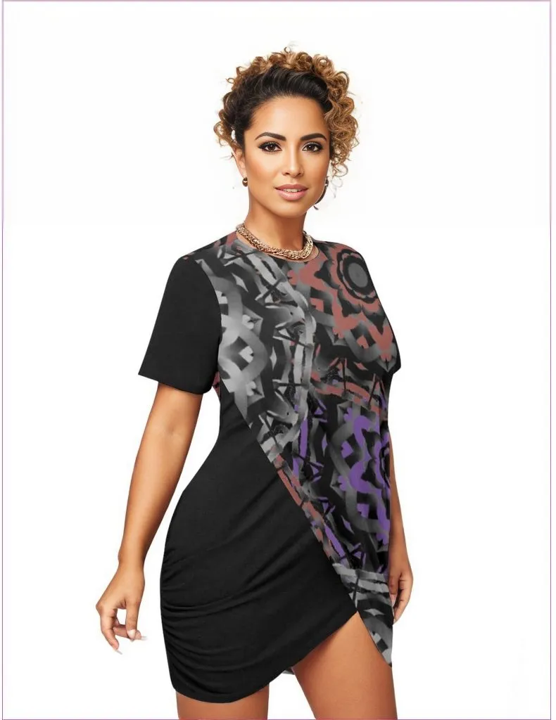 Mandala Graffiti Women’s Stacked Hem Dress Voluptuous ( ) Plus Size