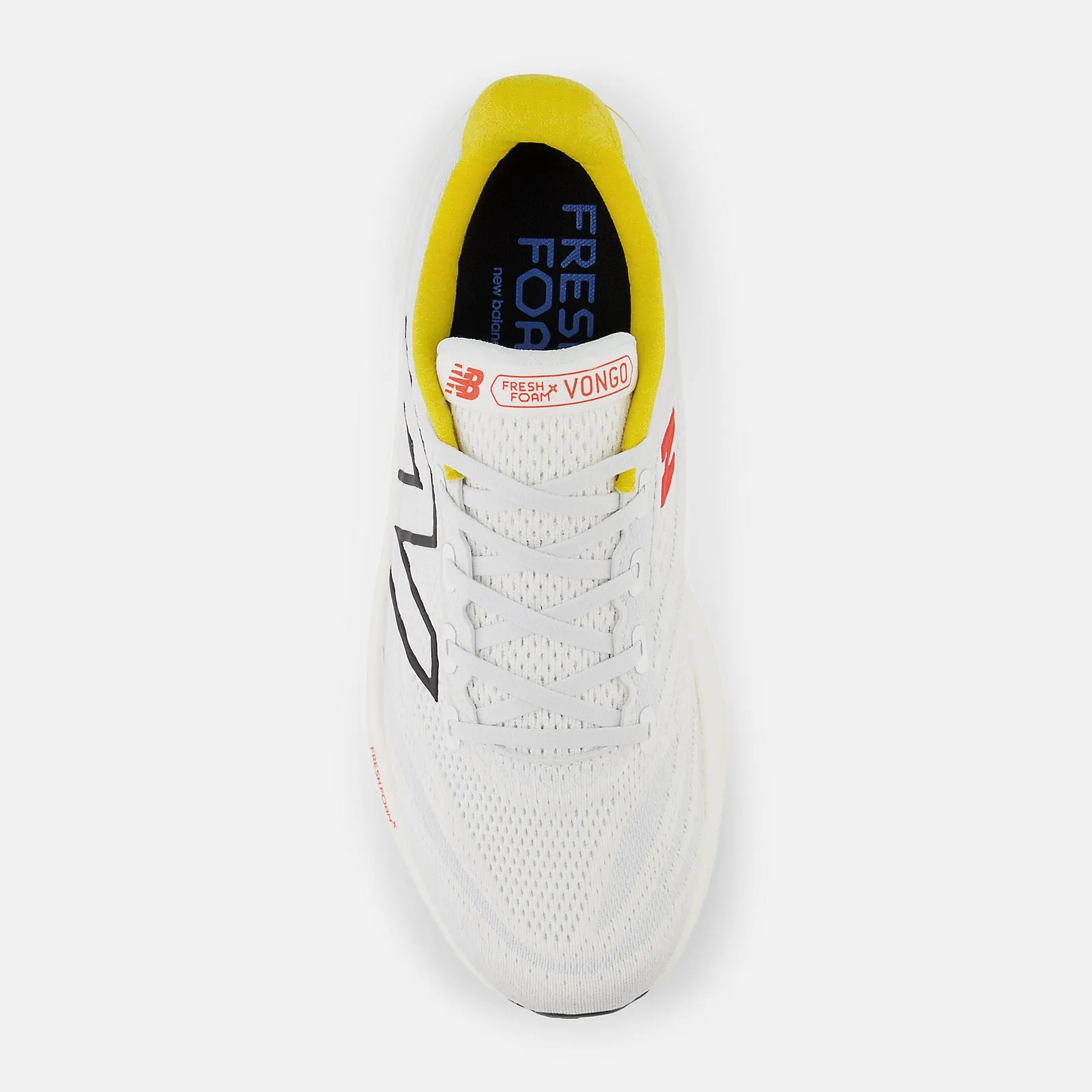 Men's New Balance Fresh Foam X Vongo v6 Running Shoe in White Lemon