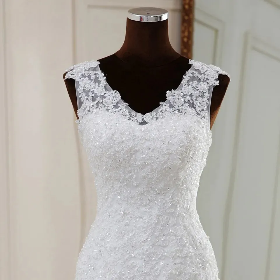 Mermaid Wedding Dresses with Beaded Lace at Bling Brides Bouquet