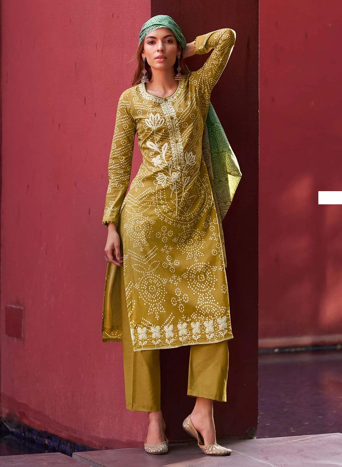 Mumtaz Arts Lawn Cambric Cotton Unstitched Salwar Suit Material