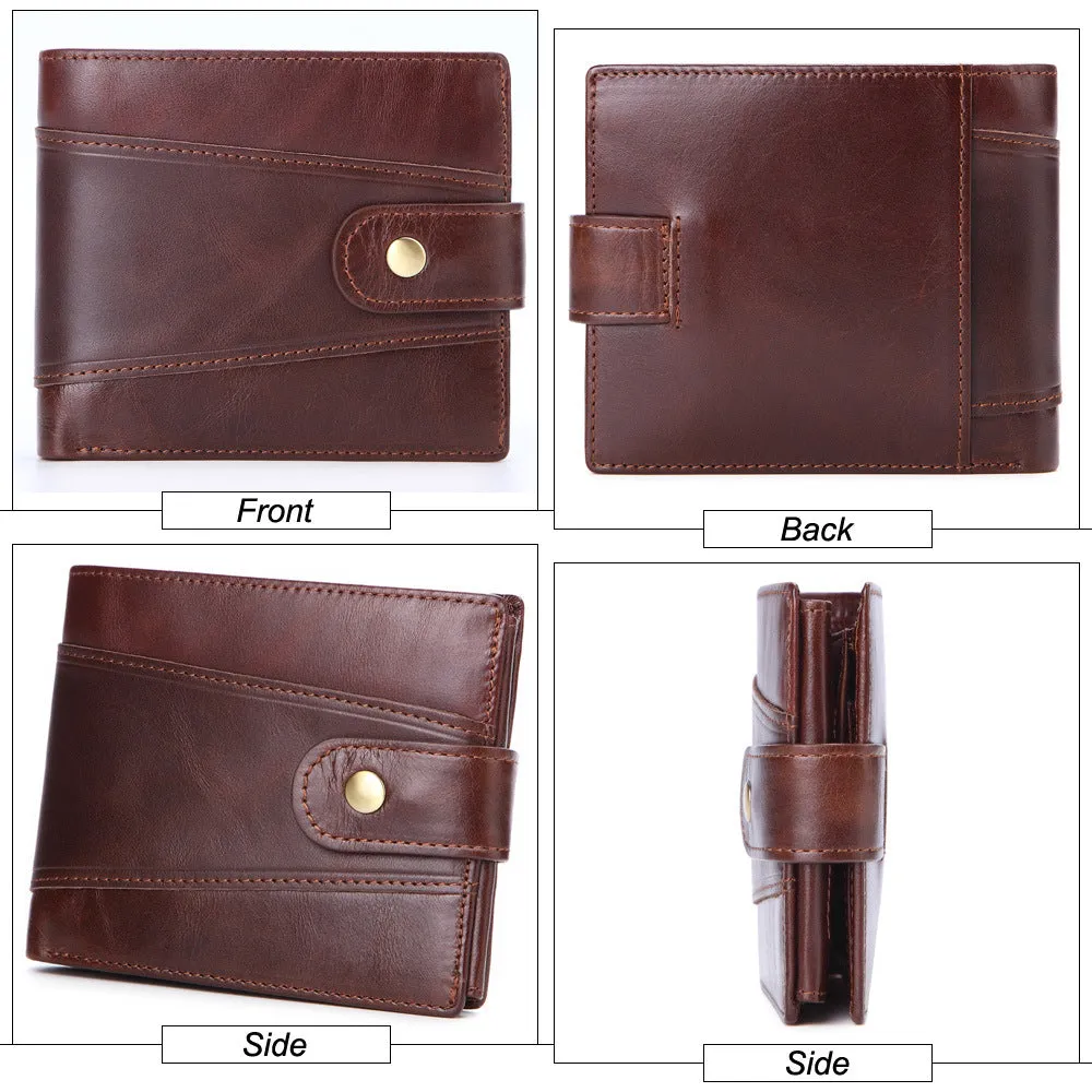 Oil Wax Leather Retro Top Layer Cowhide Wallet