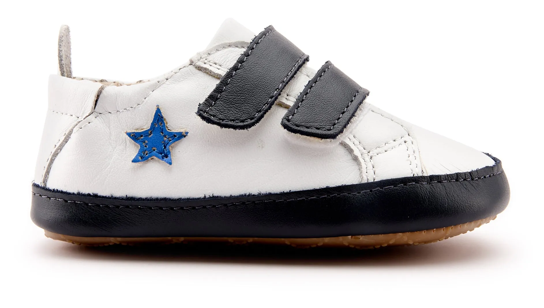 Old Soles Boy's and Girl's 0037R Star Markert Shoes - Snow/Navy/Neon Blue