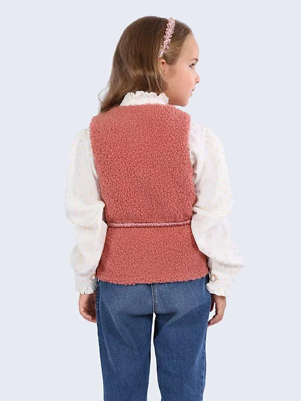 One Friday Pink Pearl Studded Shrug