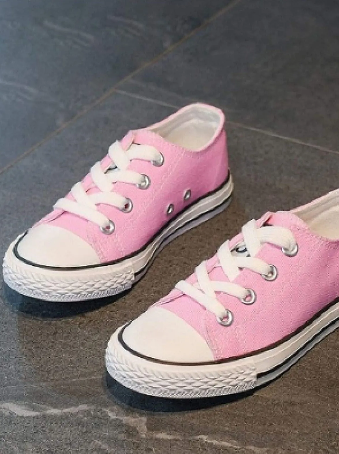 Precious Pink Canvas Sneakers By Liv and Mia