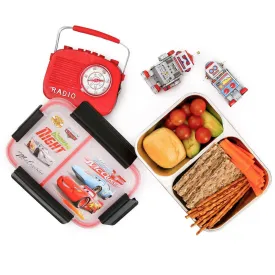 Steel Bento Lunch Box for Boys - Red