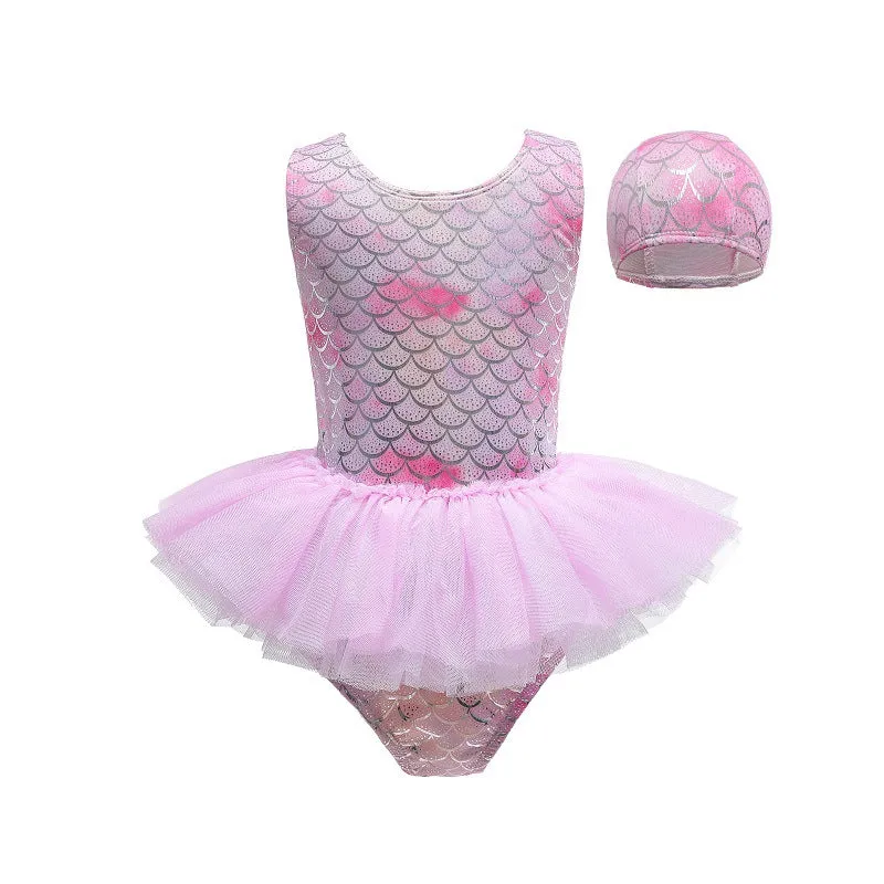 Swimsuit Children's  Girl Baby Sleeveless One-Piece Princess Dress Cute Bathing Suit Swimwear