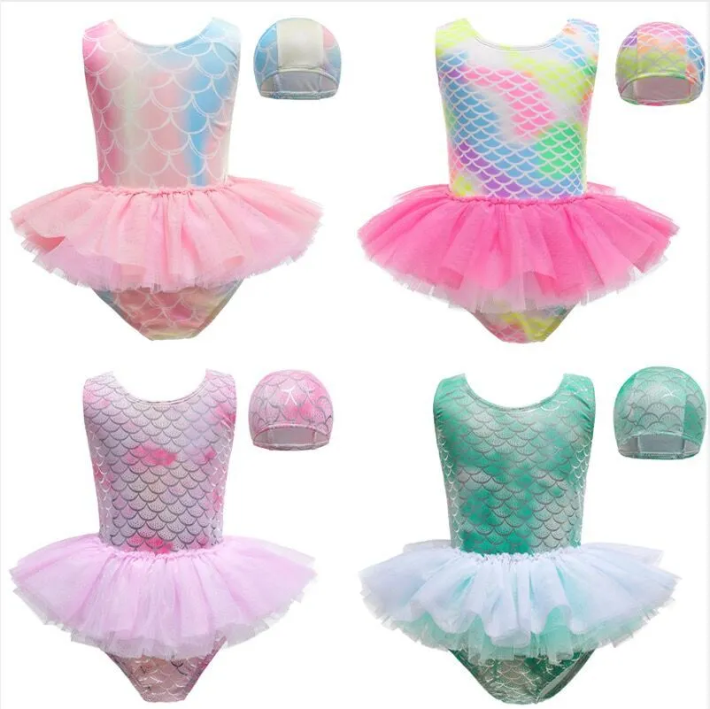 Swimsuit Children's  Girl Baby Sleeveless One-Piece Princess Dress Cute Bathing Suit Swimwear