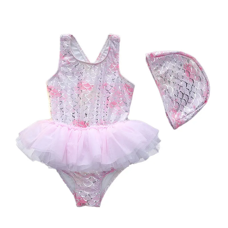 Swimsuit cross-border girls one-piece lace children's cute children's Swimwear