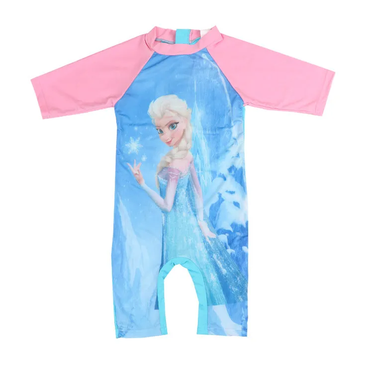 Swimsuit INS   Cross-Border Frozen Children's  Girls Baby  One-Piece Suit Swimwear