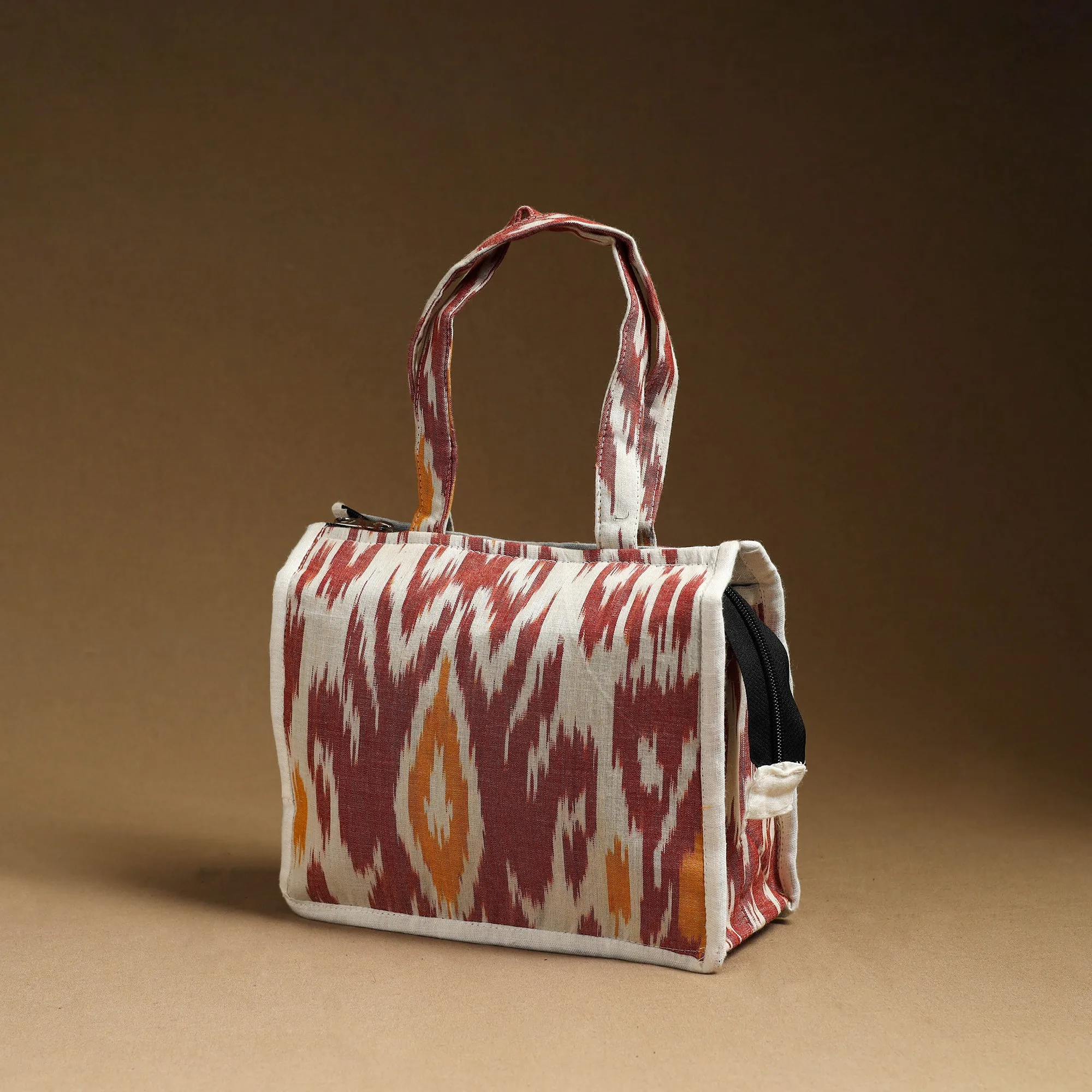 white-Handcrafted Cotton Small Hand Bag