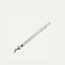 Wristlet Strap Attachment | White Silver   Silver Hardware